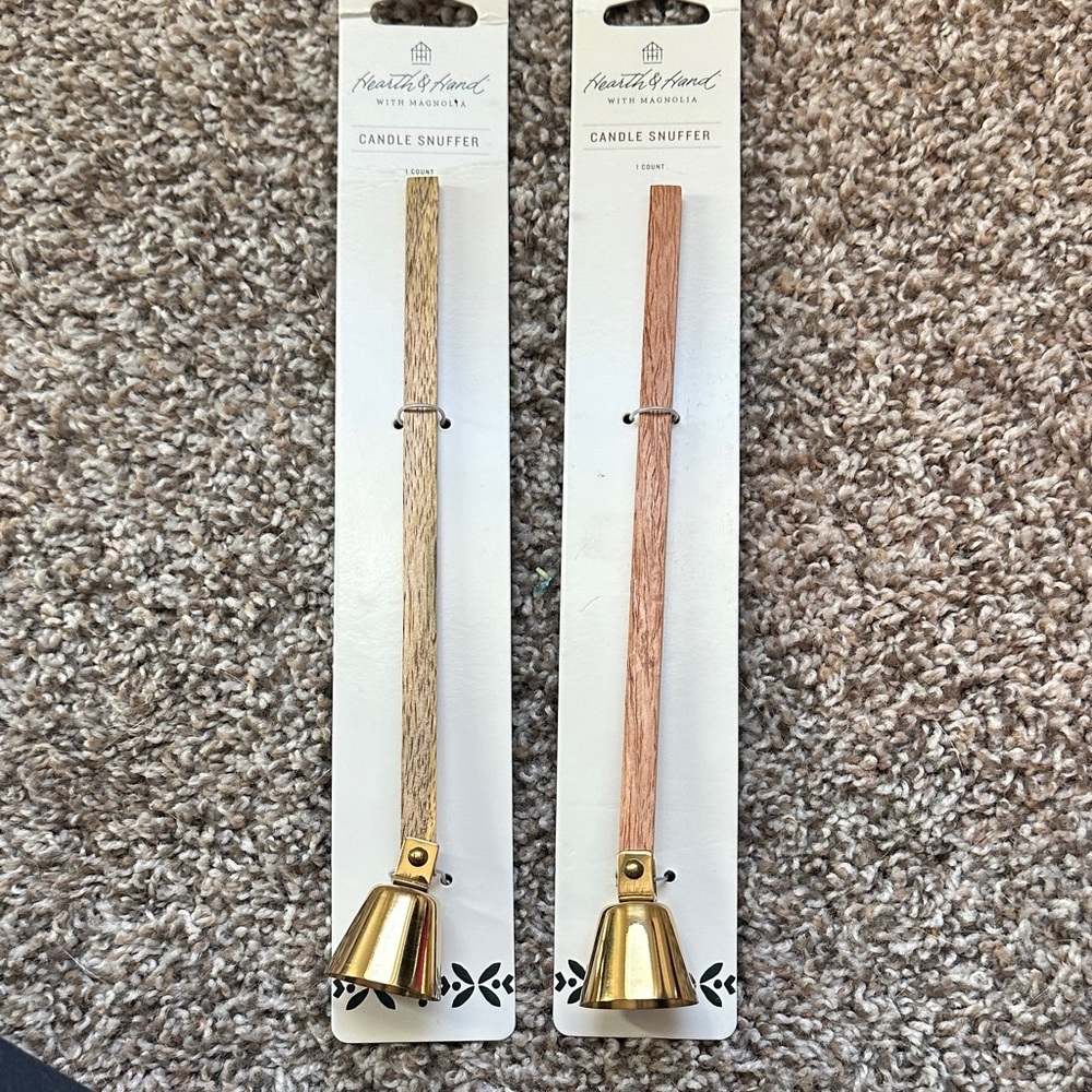 Hearth & Hand Gold and Wood Candle Snuffer Duo